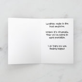 Laughter Medicine Penicillin Get Well Card BNA-2 カード (内部)