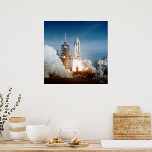 Launch of Space Shuttle Columbia (STS-1) ポスター (キッチン)
