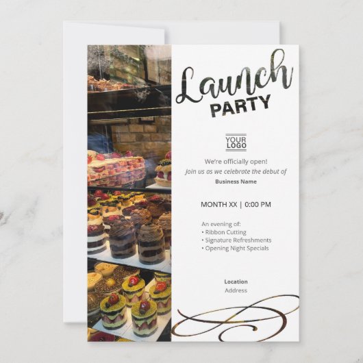 Launch Party Invitation Template 招待状 (正面)