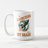 Launching into 1st Grade -Back to School  コーヒーマグカップ (左)