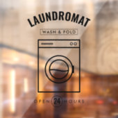 Laundromat 24/7 Wash & Fold Service Marketing ウィンドウサイン (シート2)