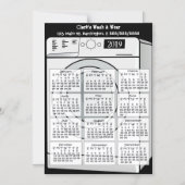 Laundromat Business Mini Calendar Magnet 2019 マグネット招待状 (正面)