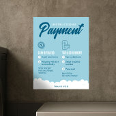 Laundromat Payment Instructions Poster Wall Sign ポスター