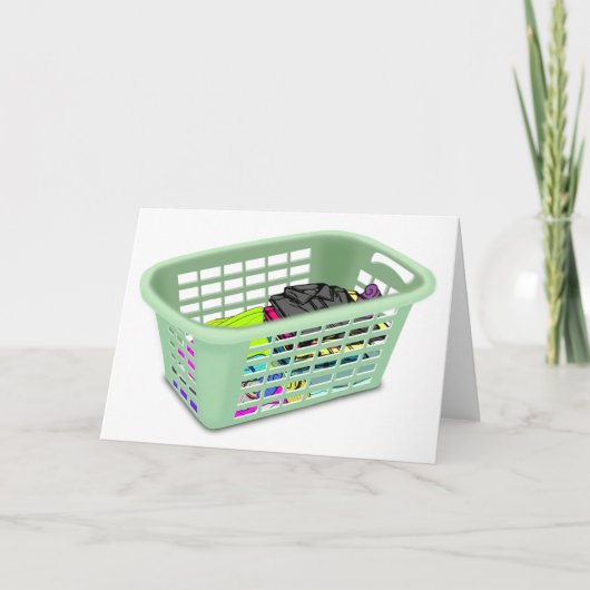 Laundry Basket Greeting Cards カード (正面)