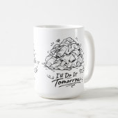 Laundry Day Mood Funny Procrastination  コーヒーマグカップ (正面右)