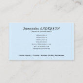 Laundry & Ironing Services 名刺 (裏面)