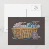 Laundry On Clothesline ポストカード (正面/裏面)