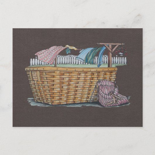 Laundry On Clothesline ポストカード (正面)