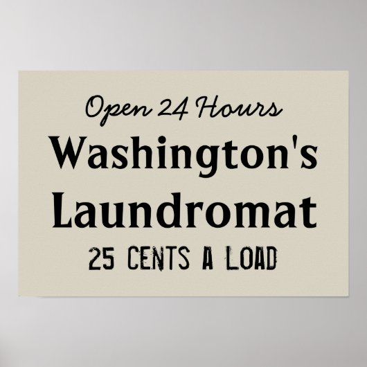 Laundry Room Personalized Laundromat Art Poster ポスター (正面)