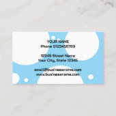 Laundry service dry cleaner business card template 名刺 (裏面)