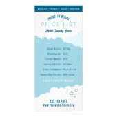 Laundry Service Dry Cleaner Price List Blue White ラックカード (正面)