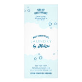 Laundry Service Dry Cleaner Price List Blue White ラックカード (裏面)