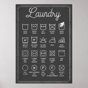 Laundry Sign  Poster ポスター