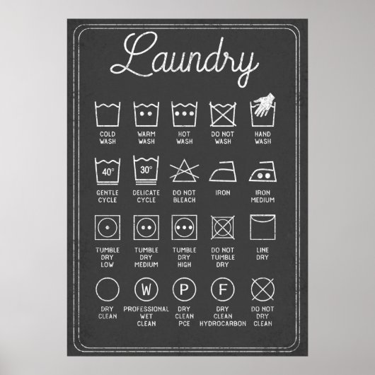 Laundry Sign  Poster ポスター (正面)