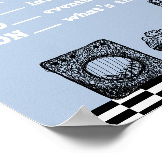 Laundry Wash Dry Fold Household Chore Poster ポスター (角)