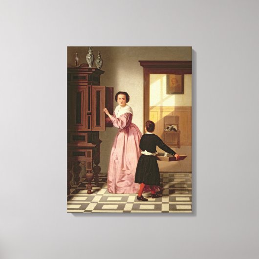 Laundryroomの姿, 1864 (キャンバス上の油) キャンバスプリント (正面)