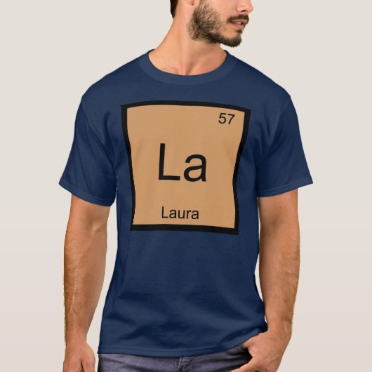 Laura 名前 化学 元素 周期表 tシャツ (正面)