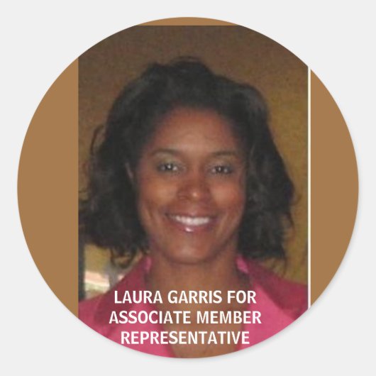 LAURA GARRIS FORASSOCIATE MEMBER REPRESENTATIVE ラウンドシール (正面)