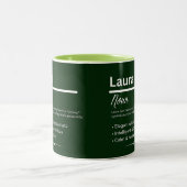 Laura, Girl Personalized Name Definition Mug ツートーンマグカップ (中央)