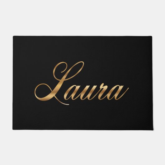 Laura gold Design Lettering Türmatte ドアマット (正面)