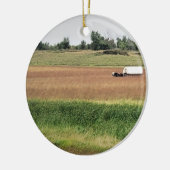 Laura Ingalls Wilder Homesteadでカバーされたワゴン セラミックオーナメント (左)