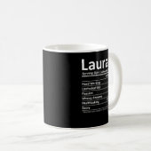 LAURA Nutrition Personalized Name Funny Christmas コーヒーマグカップ (正面右)