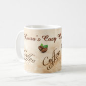 Laura’s Cozy Coffee Glow マグカップ デザイン (正面左)
