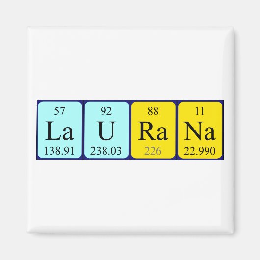 Laurana周期表名磁石 マグネット (正面)
