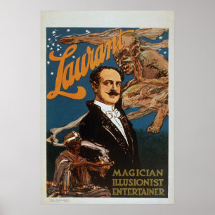 Laurantの手品師の奇術師のボードビルポスター ポスター