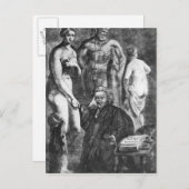 Laureence Sterneの風刺ポートレート, c.1761 ポストカード (正面/裏面)