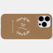 Laurelスクリプ素朴トのモノグラム名 Case-Mate iPhoneケース (裏面 (横))