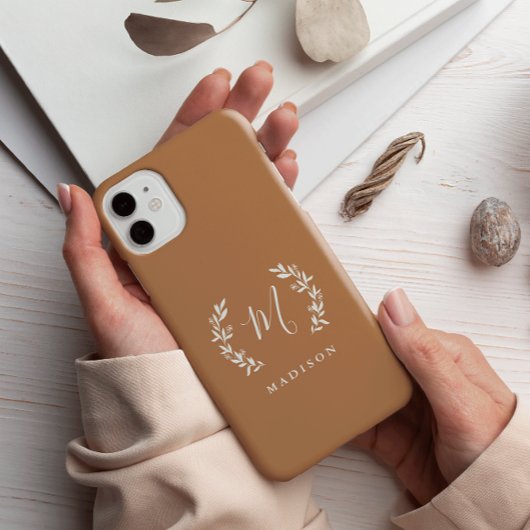 Laurelスクリプ素朴トのモノグラム名 Case-Mate iPhoneケース