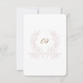 Laurelテーブミニマルル番号結婚のサイン・カードK310 出欠カード (正面)