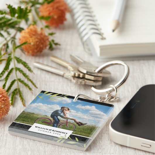 LaurelパーソナライズされたとDamaskの写真 キーホルダー (正面右)