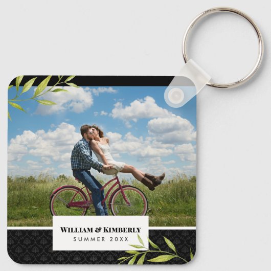 LaurelパーソナライズされたとDamaskの写真 キーホルダー (裏面)