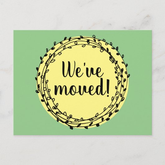 Laurelフローラリースの住所移動の変更 ポストカード (正面)