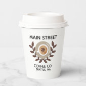 Laurel and Coffee Cup Small Business 紙コップ (裏面)