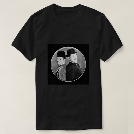 LAUREL AND HARDY. Stan Laurel and Oliver Hardy in Tシャツ (デザイン正面)