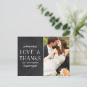 Laurel Chalkboardレタリング写真ありがとう ポストカード (スタンド正面)