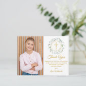 Laurel Garland First Communion Photo Thank You ポストカード (スタンド正面)