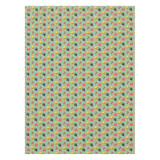 Laurel Green Tableclothの各種の新鮮な果物 テーブルクロス (正面)