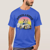 Laurel Hardy Comic Book Driving Car funny Tシャツ (正面)