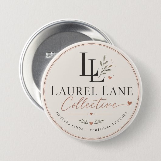 Laurel Lane Designs 缶バッジ (正面&裏面)