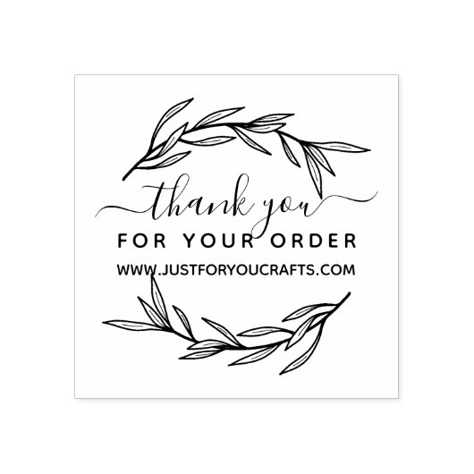 Laurel Leafのご注文ありがとうございます ラバースタンプ (インプリント)