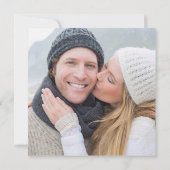 Laurel Leaf写真エレガント日付カードを保存 (裏面)