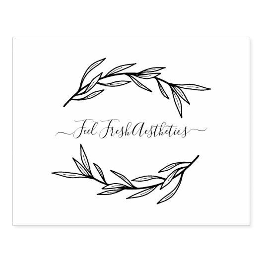 Laurel Leaf独自の名前を作成 ラバースタンプ (インプリント)