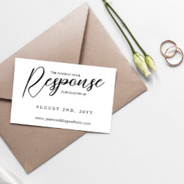 Laurel Monogram応答の好意RSVPオンライン 出欠カード