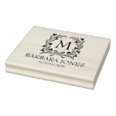 Laurel Monogram、モダンSmall Business Large ラバースタンプ (スタンプ)
