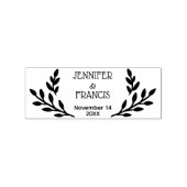 Laurel Weddingモダン Save the Date ラバースタンプ (インプリント)