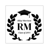 Laurel Wreath Monogram Graduate Class Of ラバースタンプ (インプリント)